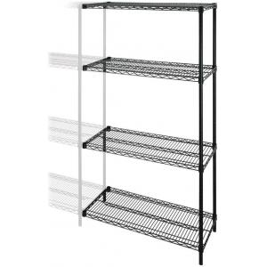 China Adjustable Chrome Industrial Wire Shelving With 4 Shelves Garage NSF Approval wholesale