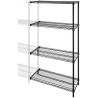 Adjustable Chrome Industrial Wire Shelving With 4 Shelves Garage NSF Approval