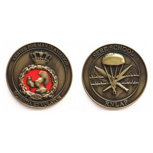 40mm diameter 3-d Double-sided zinc alloy COIN with antique brass finish