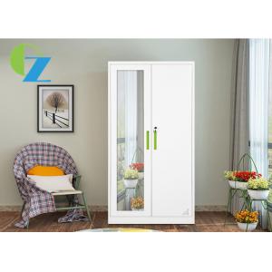 China Clothes Double Door K/D Steel Office Lockers Cupboard With Mirror supplier