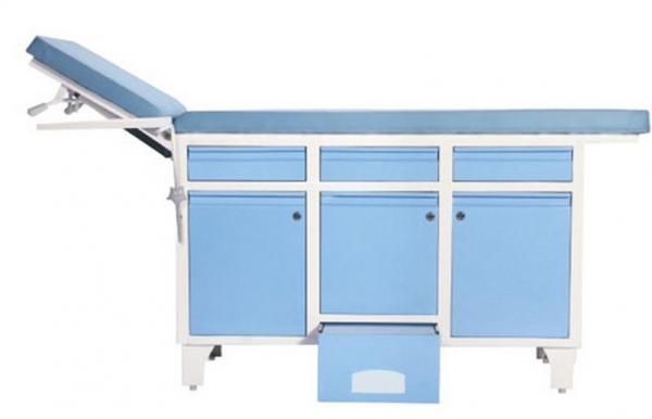 Easy Operation Medical Examination Table With Drawers Cabinet And Step Stool