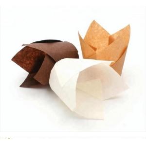 China Oven Safe Greaseproof Mini Tulip Paper Baking Cups supplier
