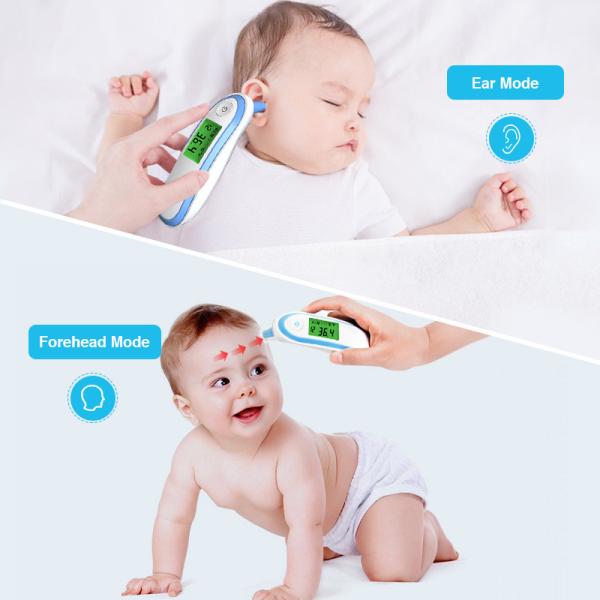 20s Auto Off LCD Backlight Infrared Forehead Thermometer For Fever