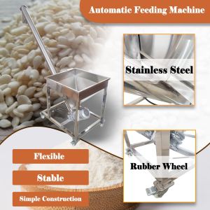 China oem Automatic Screw Powder Feeder Machine Stainless Steel Vibrating Inclined Conveyor Hopper with 4.5'' Diameter Auger Loader for Spices, Resin & Granular Materials 3m³/h Capacity 110V wholesale