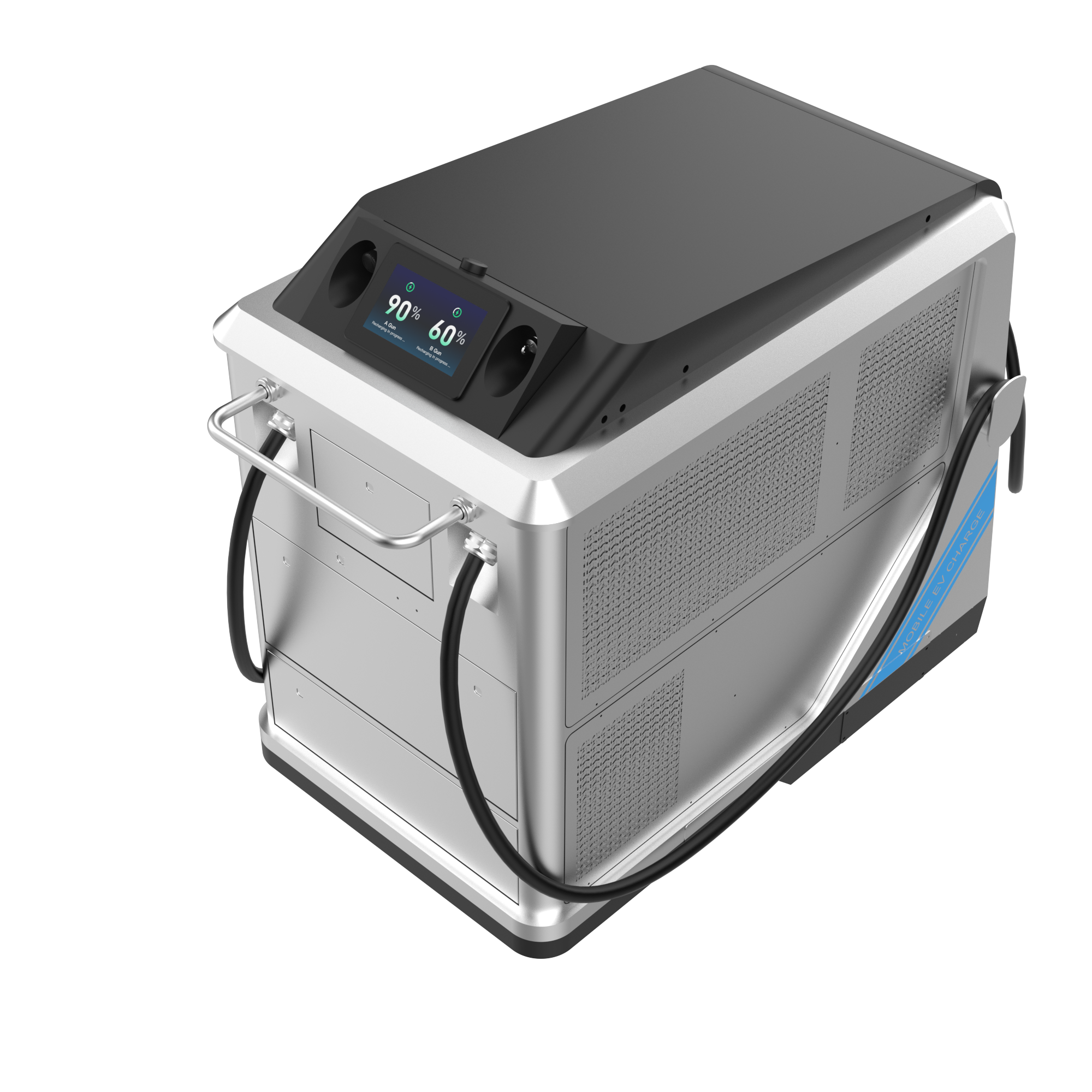 80KW Mobile EV Charging Station CCS1 / CCS2 Mobile DC Fast Charger