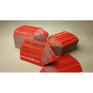 Fashion Design Silk Laminated Business Cards With Die Cutting SGS Approved