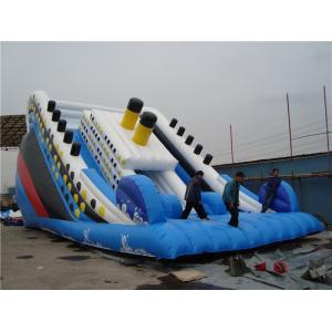 China Outside Titanic Large Inflatable Slide For Pool Customized Size Eco Friendly supplier