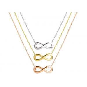 China 8 necklace female gold-plated rose gold color birthday gift ornaments unlimited symbol titanium steel accessories supplier