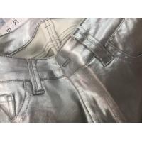 China Coating Pu Denim Fabric For Women Jeans Jacket Silver Color Gold Blue Pink Color Custom Made In China on sale