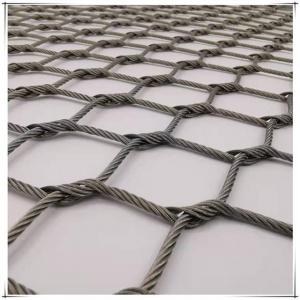 China Flexible 50mm Stainless Steel Knotted Rope Mesh Type X Tend Cable For Zoo supplier