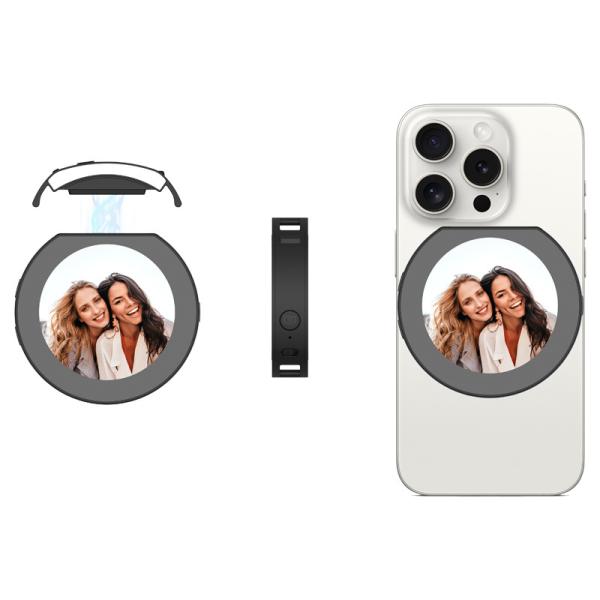 Magnetic Selfie Monitor Screen With Bluetooth Selfie Remote 2 In 1 For IPhone 15 16Pro Max