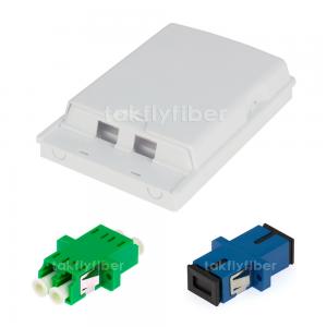 China FTTH Wall Mounted Terminal Box 2 Ports ABS Box Outdoor Optical Distribution Box supplier