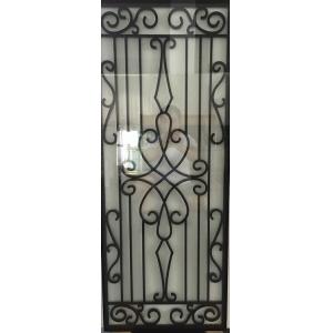 Acid Etched Decorative Door Inserts Wrought Iron Glass Door Inserts 20mm 2m