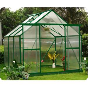 China Sturdy Aluminum Framing Small 10mm Twin-wall Hobby Polycarbonate Greenhouses supplier