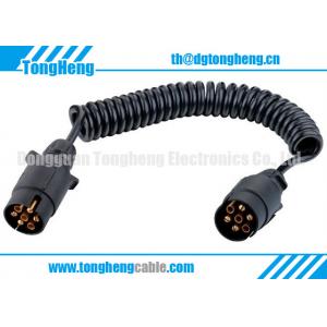 China Abrasion Resistant Polyurethane PUR Coated Spiral Power Cord supplier