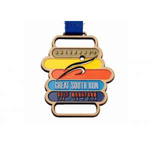 Customized Medal Sports Trophies Medal Awards Metal Copper Football Medal With Ribbon