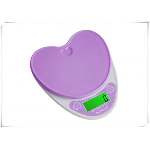 Heart Shape Portable Food Scale , Strain Gauge Sensor Kitchen Weight Scale