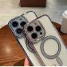 China Magnetic Electroplated iPhone Case with Magsafe and Shock Absorption wholesale