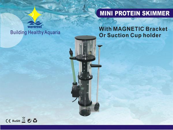 12V DC Automatic MINI Aquarium Protein Skimmers With Magnetic Holder, Limewood