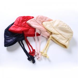 Waterproof Polyester Childrens Bucket Hats 45cm Baby Fleece Warm Cap