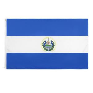 El Salvador 100D Polyester North Custom Country Flag 90g 3x5ft