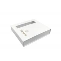 China White Collapsible Gift Boxes , Foldable Paper Box With Magnet And Window on sale