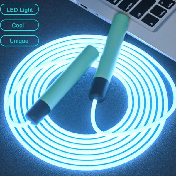 Unisex EVA Home Exercise Equipment LED Light Up Skipping Rope