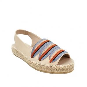 Round Toe Espadrilles Shoes High Heel With Authentic Espadrilles Sole Material