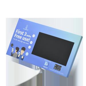 China Custom print cardboard LCD video display with back stands for video point of sales marketing supplier