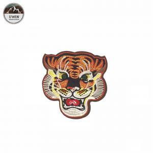 Needlework Crafted Tiger Embroidery Patch , School Logo Large Embroidered Tiger Patch
