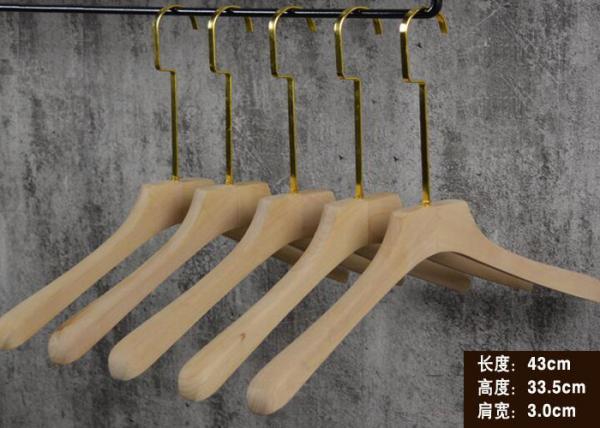 Unique Heavy Duty Wooden Garment Hangers For Coat Jacket Suit Custom Logo