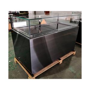 Black Titanium Chocolate Display Refrigerator With LED Inside Two Drawers