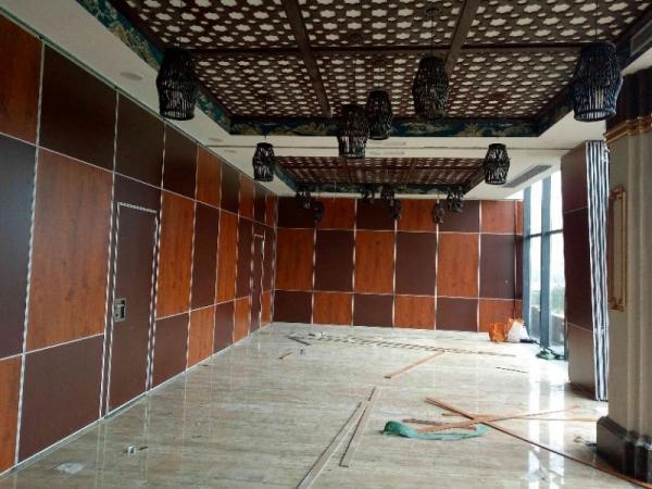 Soundproof Wood Mobile Sliding Partition Walls For Conference Hall Customized