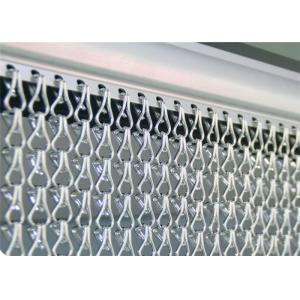 China 2.5mm Silver Chain Link Type 10x1.5m 15x1.5m Aluminum Curtain Mesh supplier