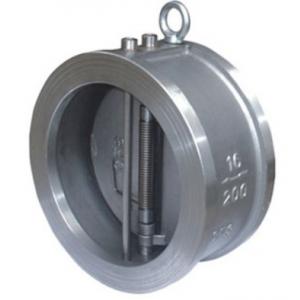 China Carbon Steel Cast Check Valve Wafer Ends Double Disc 100% Leak Proof Sealing supplier