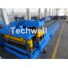 China Metal Glazed Wave Tile Roll Forming Machine With Welded Wall Plate Frame and Chain Drive wholesale