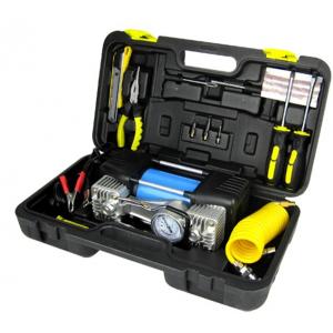 China 9 pcs auto emergency kit ,with air pump ,booster cable ,pliers ,knife supplier