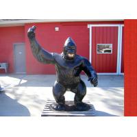 China Antique Fiberglass Bronze Statue Gorilla Statue Animal Design Public Decoration on sale
