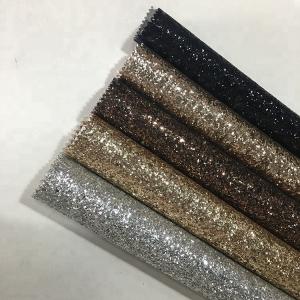 China Pu Synthetic Glitter Leather Fabric Hair Ornament Applied 0.8±0.15mm Thickness supplier