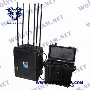 China 4 bandes Drone GPS signal brouilleur RF 800/900 Mhz 3000 mètres Wifi2.4g/5.8g supplier