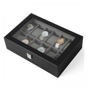 China Hard Wood MDF Board Glass Gift Watch Jewelry Box EVA Insert supplier