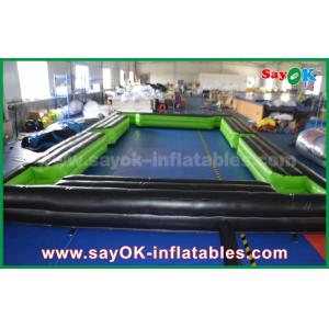 Inflatable Football Toss Game Black / Green Inflatable Sports Games Inflatable Snookball Tables Pool 12 Balls