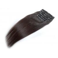 China Strong Weft Virgin Human Hair Clip In Extensions Full Cuticles Attached No Shedding on sale