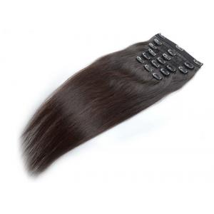 Strong Weft Virgin Human Hair Clip In Extensions Full Cuticles Attached No Shedding