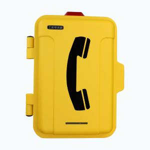 Running Indicator Light And Protective Front Cover In Vandal Resistant Telephone