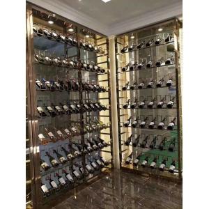 China Luxury Multilayer Glass Door Stainless Steel Wine Cabinet Wine Rack supplier