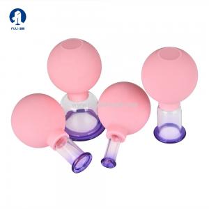 China 4 Pcs Different Size Face Cupping Equipments Of Traditional Chinese Cupping Silicone Vacuum Therapy Machine Massage Cup supplier