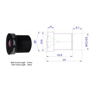 Wifi Wireless Security Camera Lens 1/2" 3Mp F1:2.0 8mm M12×0.5 Fix Zoom IRIS