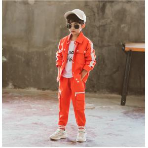 Fashion Boys Streetwear,Teens Good Quality Clothing Set loose Jacket +Trouser, fast street Brand for Kids