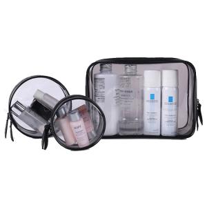 21*6.5*15cm PVC Pouch Makeup Kit Bag With Zipper